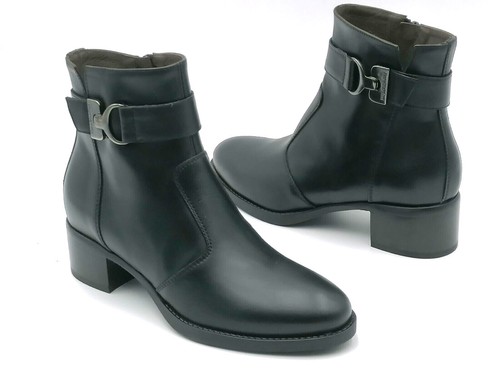Nero Giardini scarpe donna I411270D tronchetti tacco plateau casual pelle Nero - Foto 2 di 9