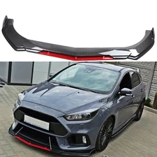 For Ford Focus Front Bumper Lip Splitter Spoiler Carbon Fiber Red