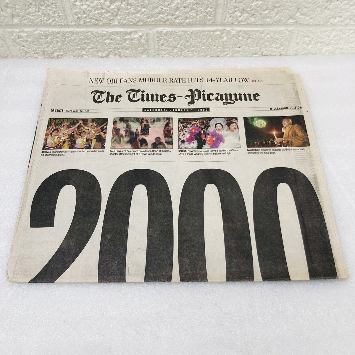 VTG‼ Millennium Edition Newspaper January 1, 2000 New Orleans