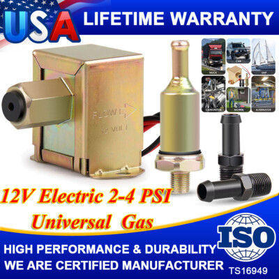 #ad 12V Electric Fuel Pump 2 4 PSI Universal Inline Low Pressure Gas Diesel New $17.95