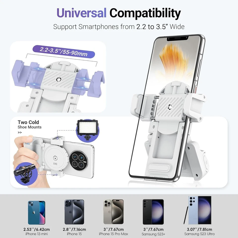 JJC Phone Camera Grip with Wireless Remote, Smartphone Remote Grip Handle with A - Image 4 of 4