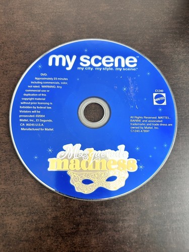 📀 My Scene Masquerade Madness (DVD 2004, Mattel) DVD Only No Case - 第 1/12 張圖片