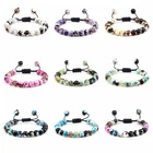 Women Men Natural Stone Handmade Bracelet Chakra Beaded Bangles Energy Jewelry