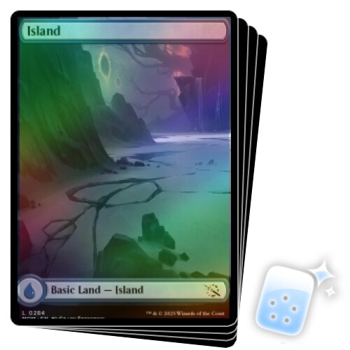 FOIL ISLAND (284) (FULL ART) X4 March Of The Machine MOM
