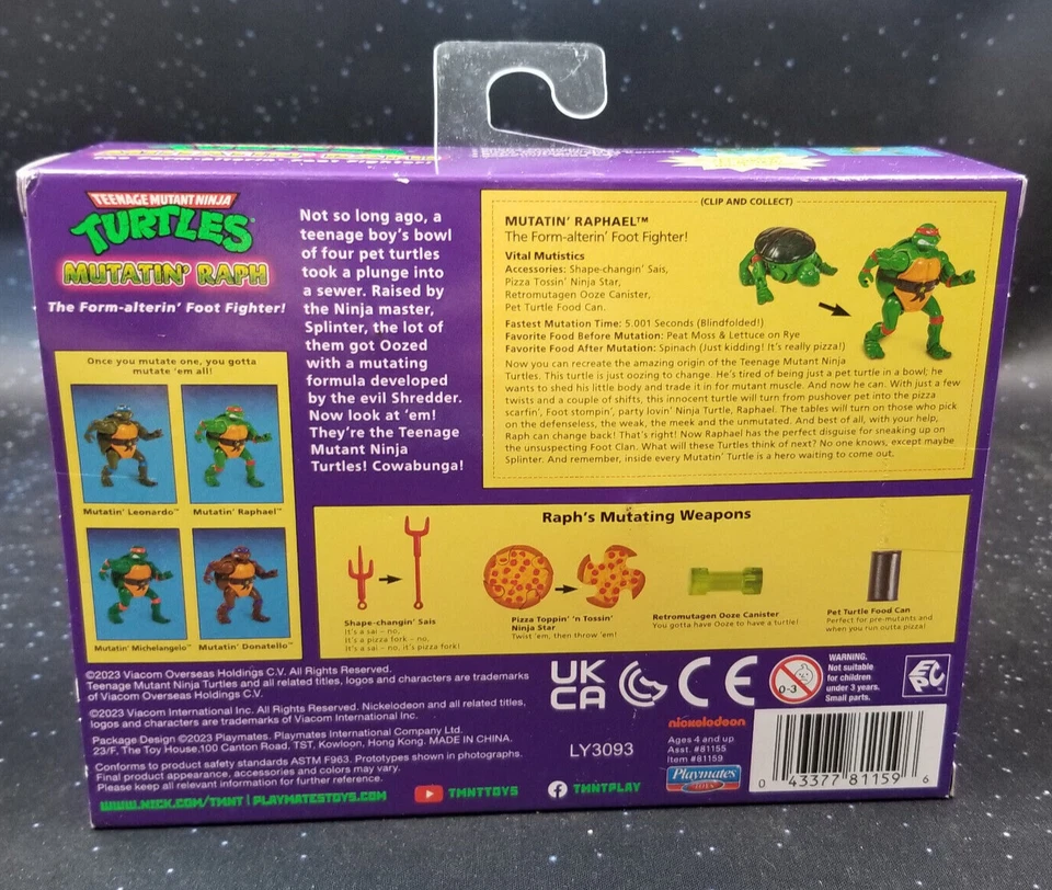 Figura de acción Teenage Mutant Ninja Turtles Mutatin' Raphael Playmates 2023 nueva en caja Foto 4 de 4