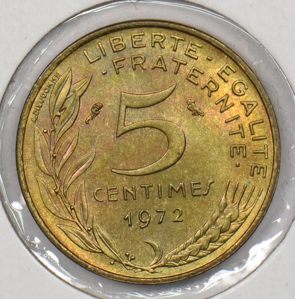 França 1972 5 centavos 199590 frete combinado - Imagem 2 de 2