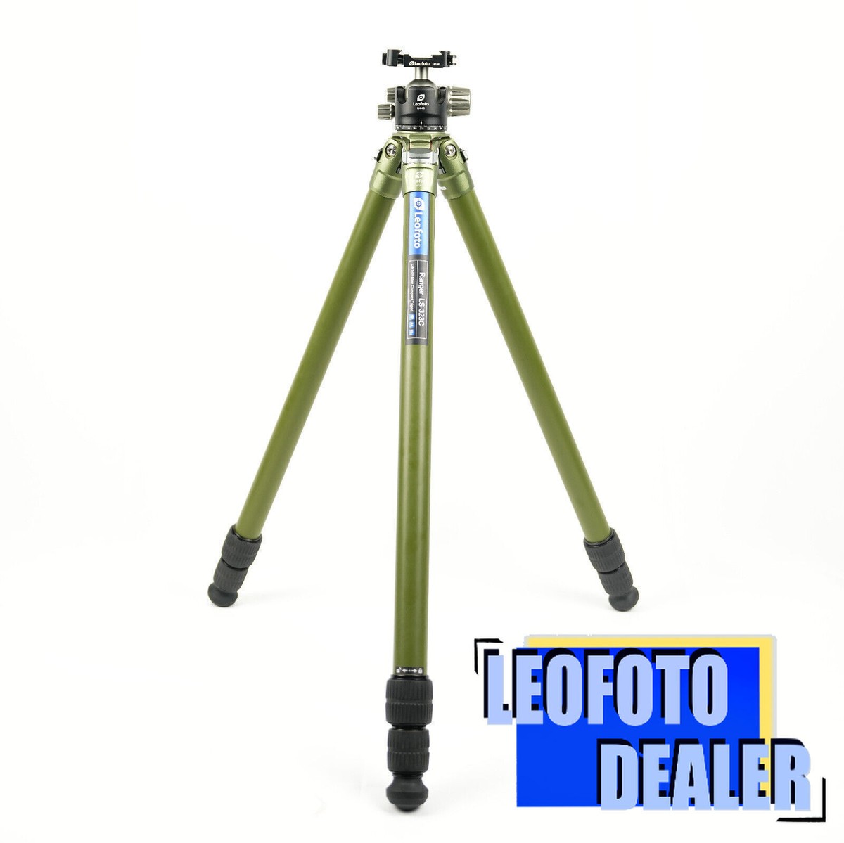 Leofoto LS-323C Olive Carbon Tripod+LH-40SC Hybrid Clamp Ballhead 