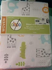 Cloud Island Circo Zoo Animals Fitted Crib Baby Sheet Elephant Giraffe Gator