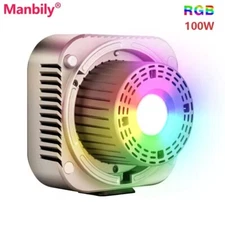 Manbily CFL100C Full-color RGB Fill Light Portable Photography COB Video Light