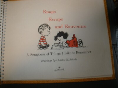 USAアメリカ1967年ピーナッツスヌーピーイラストスクラップブックアルバム 1967 Snoopy Snaps Scraps Souvenirs Book Peanuts Hallmark Vintage
