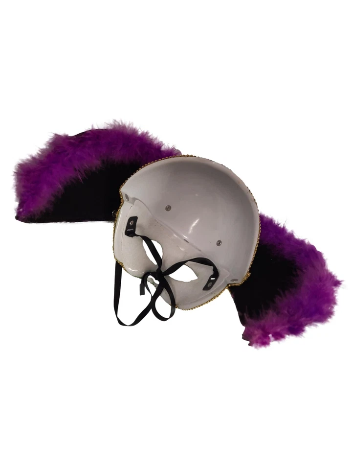 Gold Purple Green Pirate Captain Mask Halloween Mardi Gras - Image 2 of 4