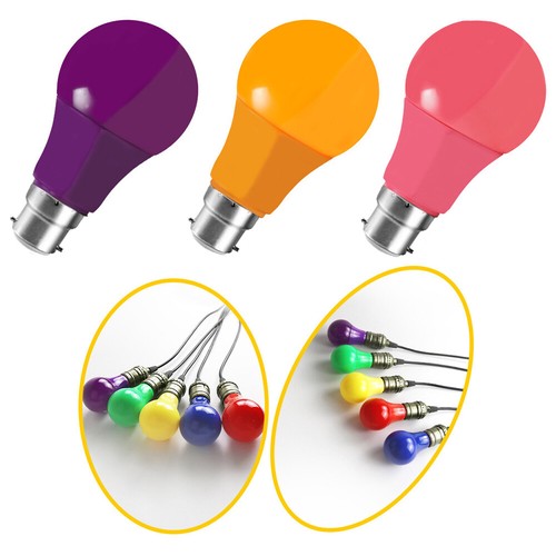 Multiple Color LED Lamp Bulbs SMD 2835 B22 Bayonet A50 5W 220V Bulb for Festival - Picture 3 of 60