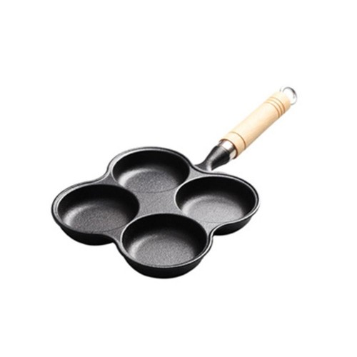 Cast Iron Kitchen Egg Dumpling Pan 4-Hole Omelette Kitchen Frying Pan Nonstick - Picture 14 of 16