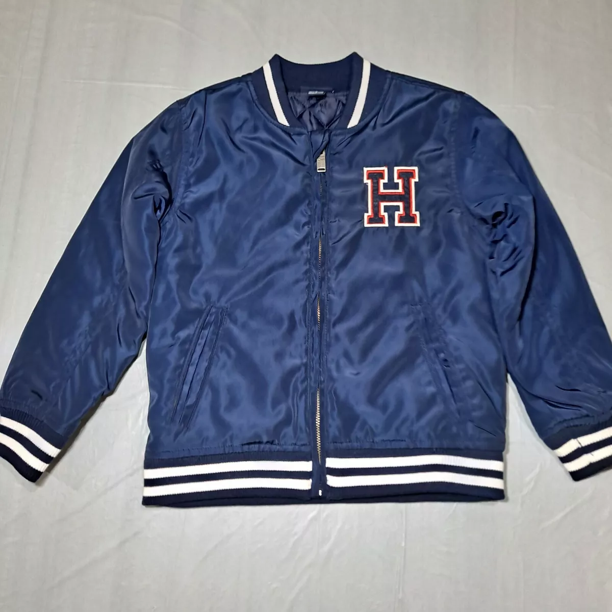 Tommy Hilfiger Boys Bomber Jacket Coat Sz. 5 Blue Red White Winter