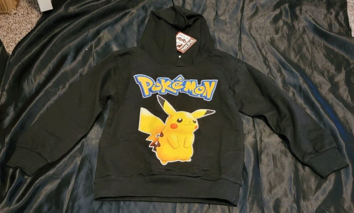 Pikachu hoodie black clearance