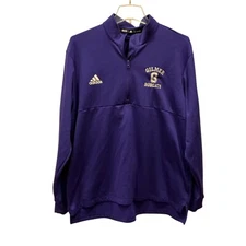2XL Adidas Gilmer Bobcats Ellijay GA Purple logo 1/4 Zip sweatshirt Pullover