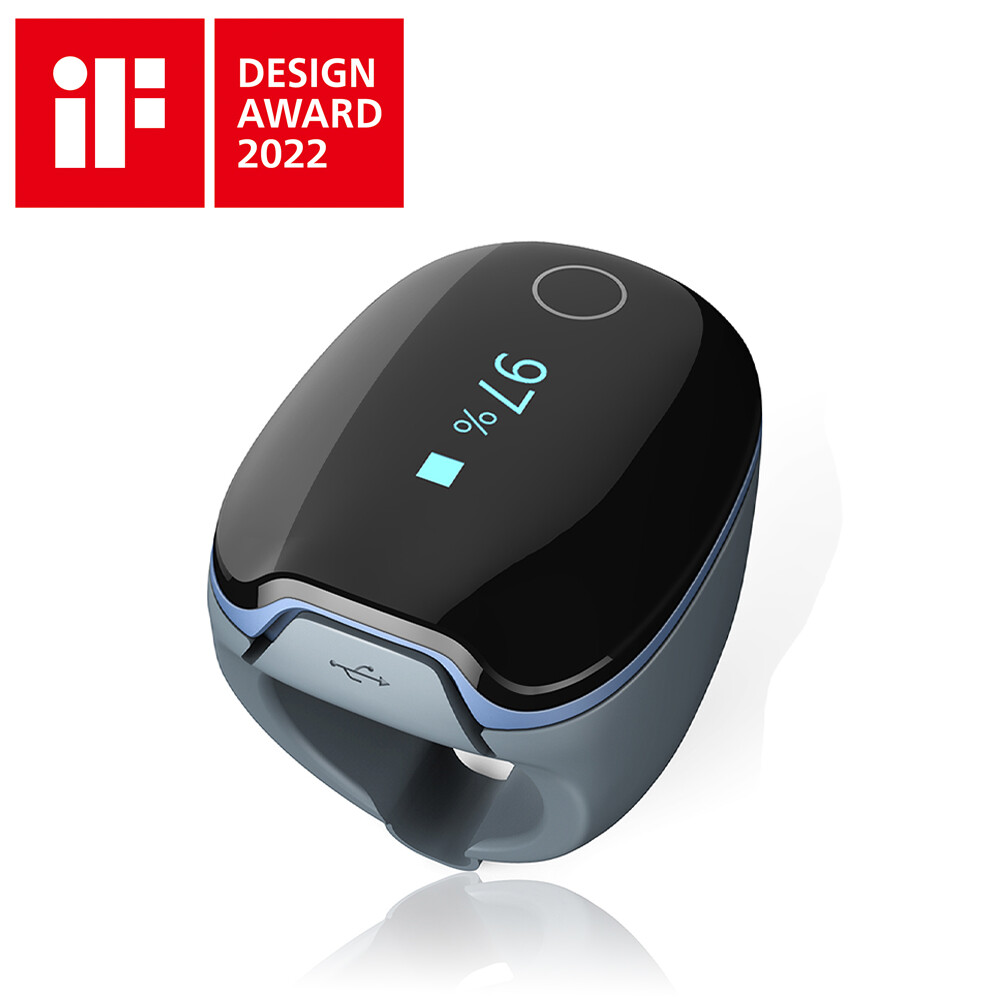 Wellue O2Ring Rechargeable Pulse Oximeter Bluetooth Heart Rate Oxygen Monitor