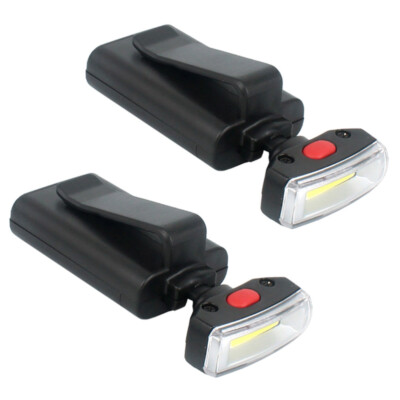 2pcs Outdoor Pocket LED Light Clip On Hat Floodlights Baseball Hat Visor Lights