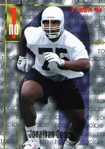 #173 Jonathan Ogden - Baltimore Ravens - 1996 Fleer Football