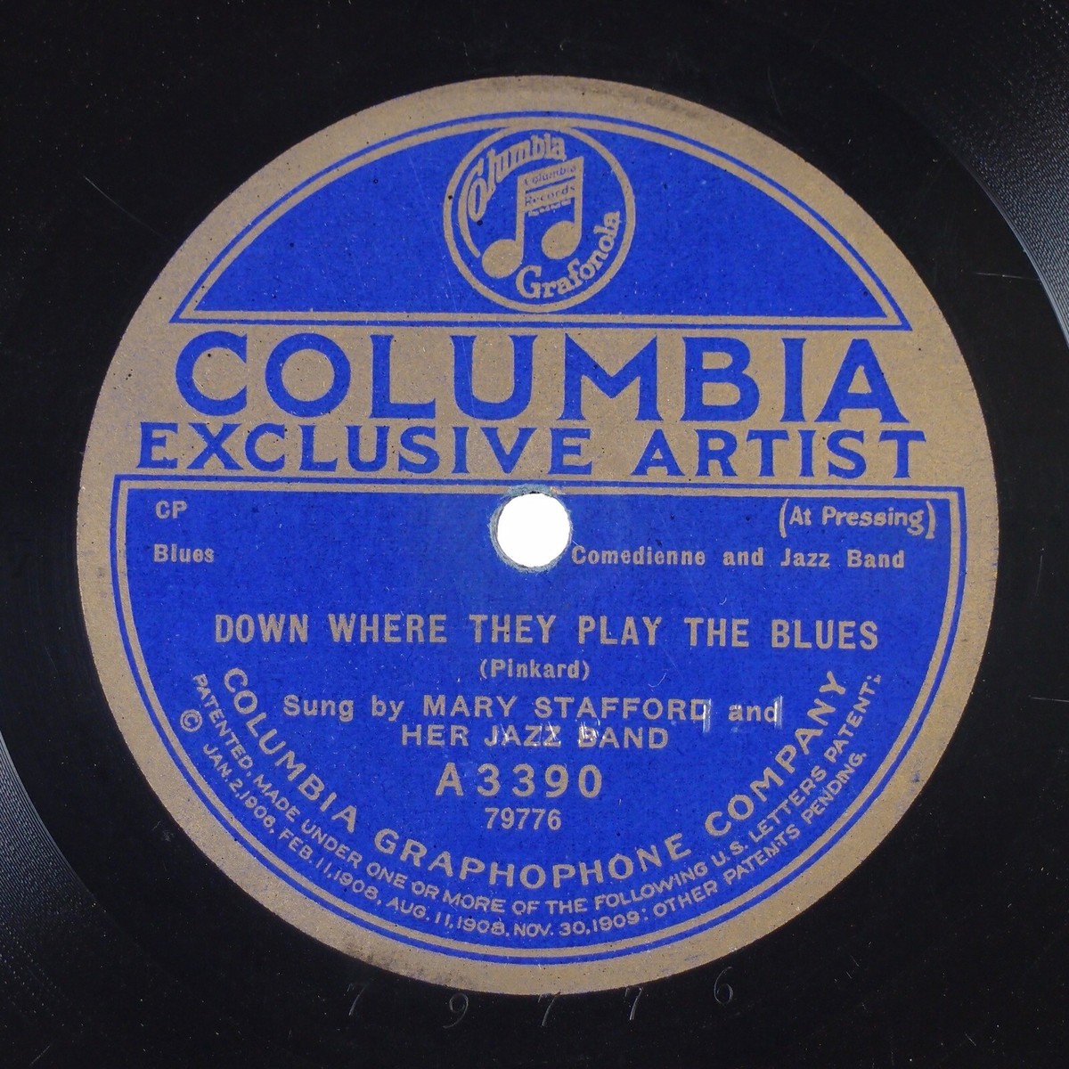MARY STAFFORD: Down Where They Play Blues COLUMBIA A3390 Jazz 78