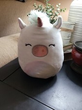 Sophia Sofia the Rainbow White Unicorn Squishmallow Plush Kellytoy 9.5 "