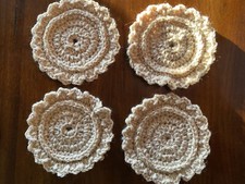 4 Super Cute Coasters - Crocheted By Me -
