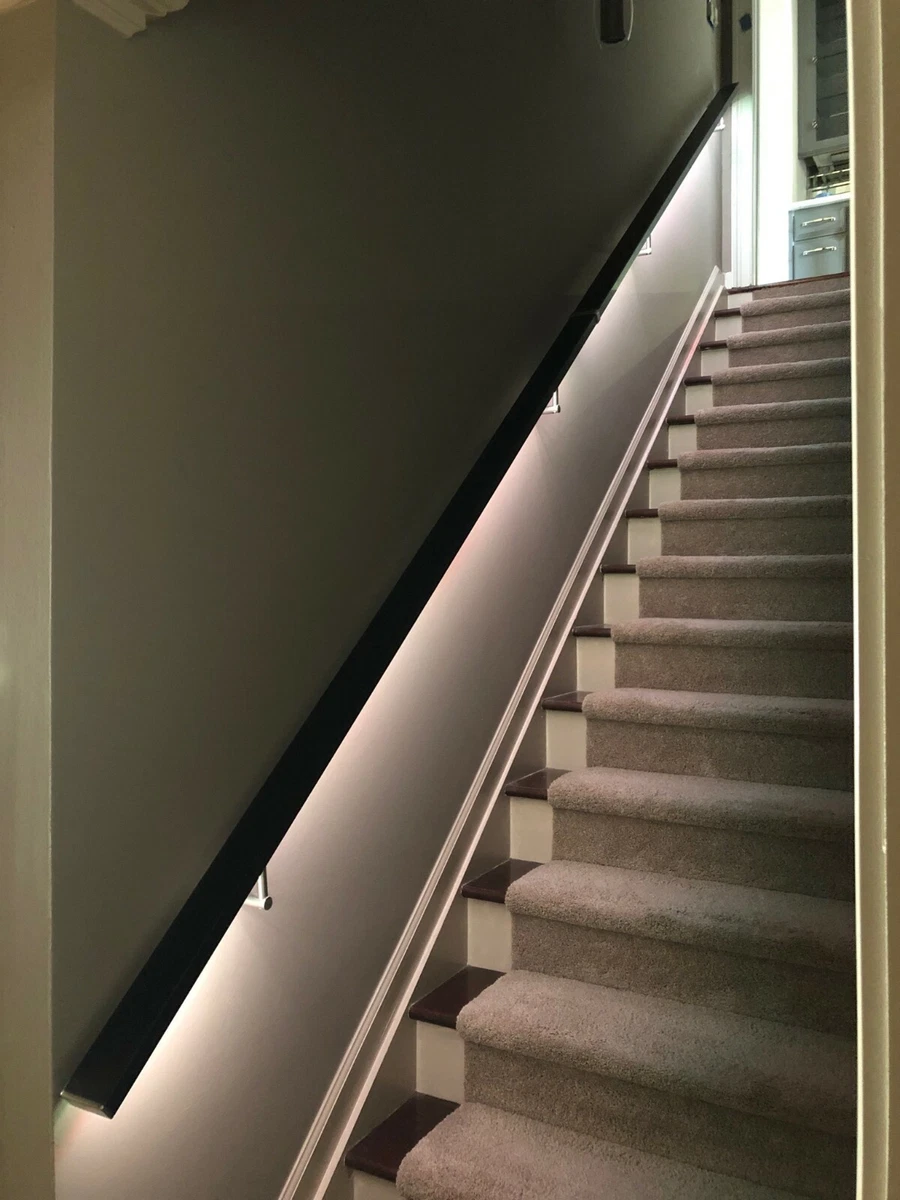 LED Wall Mount Square Modern Stair Hand Rail Staircase Railing Kit