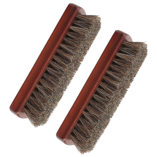 2 PCS HORSEHAIR BRUSH FOR SHOE BRUSH FROM SHOE CLEANING SET HAND USE - Picture 1 of 12