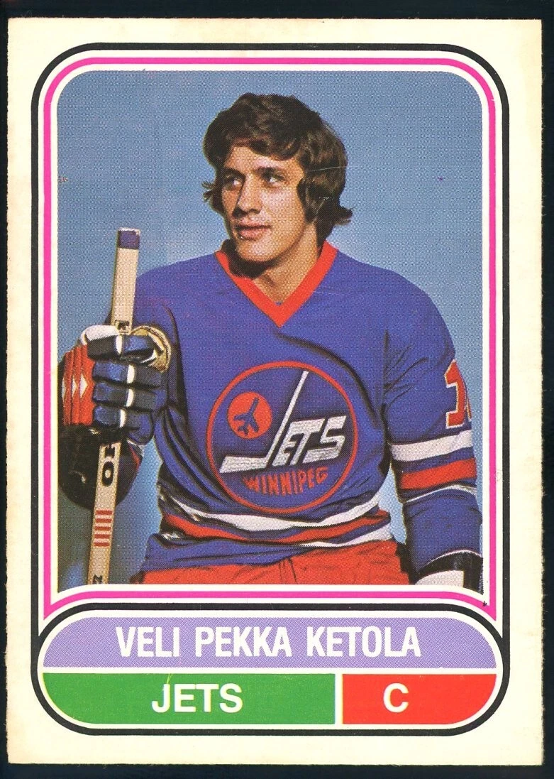 1975-76 O-Pee-Chee WHA Veli Pekka Ketola Rookie RC #15 Winnipeg Jets