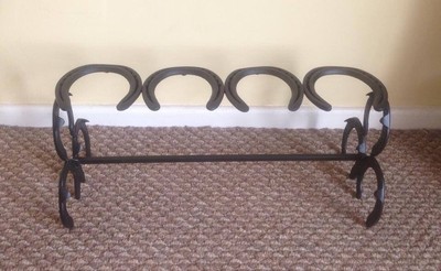 Horseshoe 2 pair boot rack in black | eBay