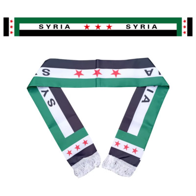 HABO Syrien Neue Flagge Republik Schal Fahne Wimpel Grün Drei Sterne DE