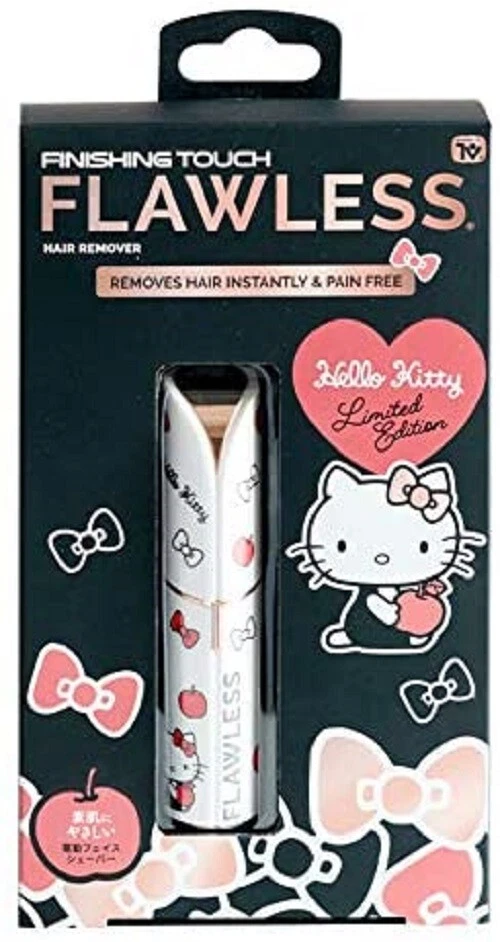 FLAWLESS Electric Face Shaver Hello Kitty Razor Skin Care Beauty Compact Japan