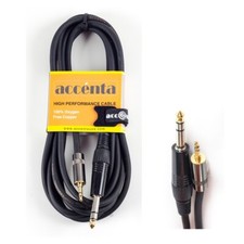 3ft 6.35mm 1/4" to 3.5mm 1/8" Male TRS Stereo Audio Aux Adapter Conversion Cable