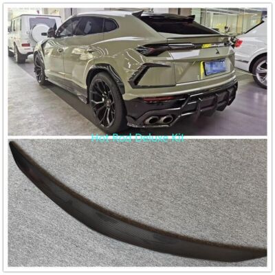 1PC Real Carbon Fiber Rear Trunk Spoiler Wing For Lamborghini Urus TOP Style