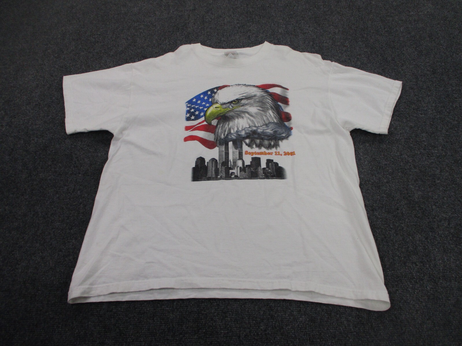 Vintage September 11 Shirt Men XL 2001 USA Eagle Flag Freedom New York City NYC