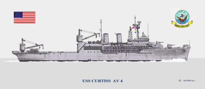 USS Curtiss AV-4 US Navy Ship Print | eBay