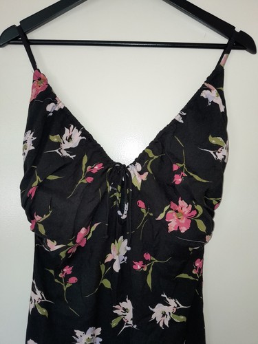 Princess Polly Brailey Black Floral Long Maxi Dress Size 12 Like New - Picture 3 of 7