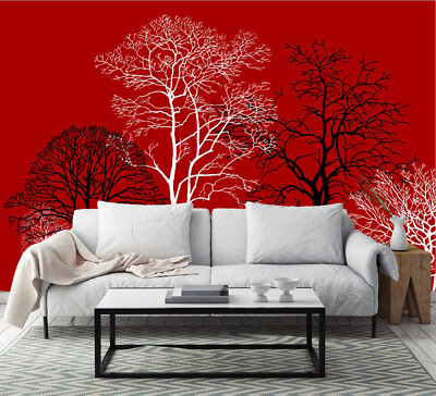 3D White Branch ZHUA4059 Wallpaper Wall Murals Removable Self-adhesive Amy