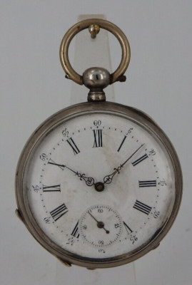 Offene Herrentaschenuhr Revue-Thommen Silber um 1885 (98600)