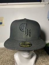 New Era Chicago White Sox Black Out “Chi” Hat 7 1/4 Fitted