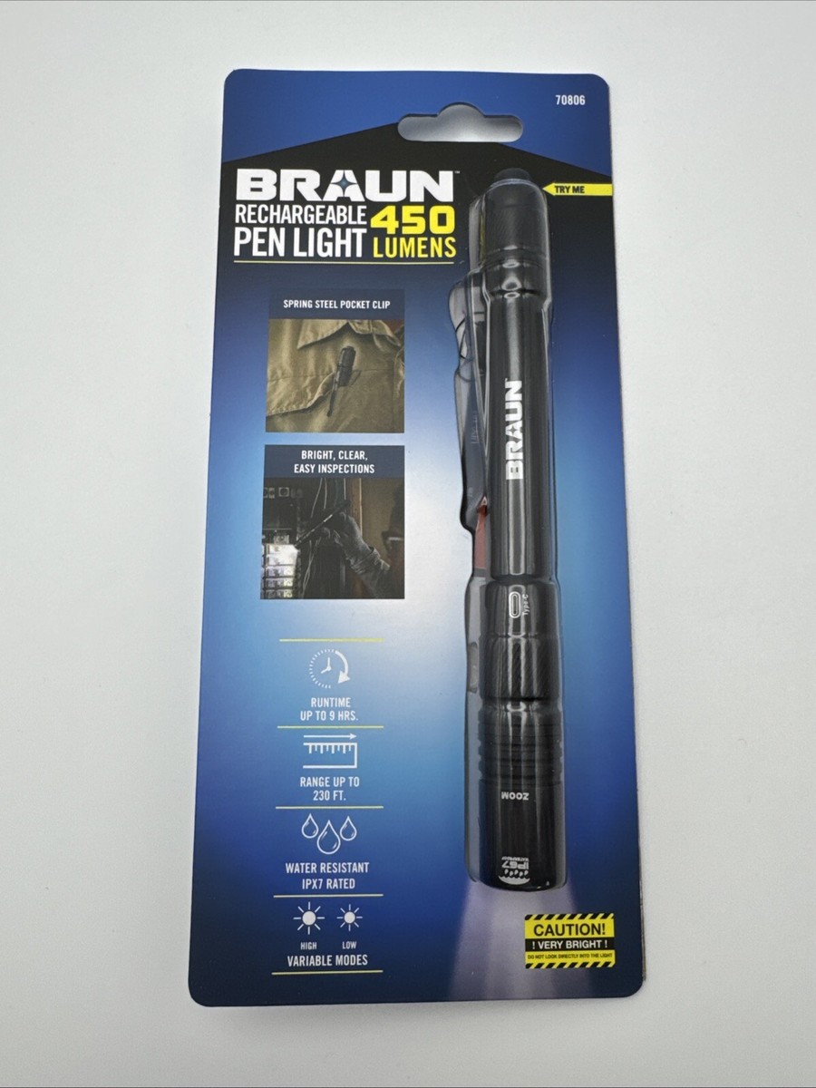 Braun Rechargeable Pen Light 450 Lumens | eBay