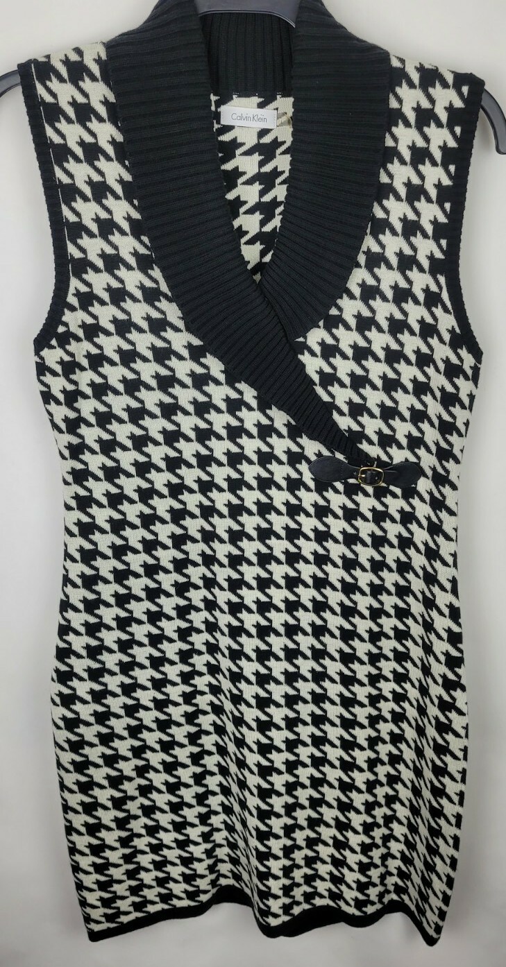 Calvin Klein Womens Large Black White 