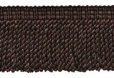Mocha, Chocolate, Bark Brown / 3" Bullion Fringe / Chocolate [By the Yard]