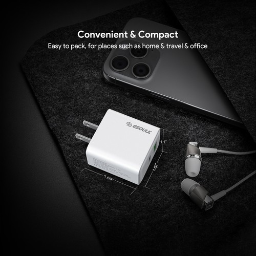 For Sharp Aquos Crystal 306SH 20W PD Wall Charger + 3FT Mirco USB - Picture 2 of 3