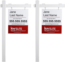 Vinyl PVC Real Estate Sign Post 6Ft. Tall 4"X 4"X 72" Realtor Yard Sign Post f