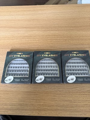 Lanciley Individual Lashes 45 Cluster Lashes CC Curl DIY Wimpernverlängerung Set