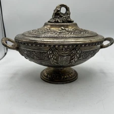 VTG Corbell & Co, C & Co silverplate English tureen serving bowl, lidded Dish