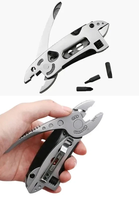 Multi-Tool Knife EDC Gear Set Adjustable Wrench, Screwdriver, Pliers Pocket Tool