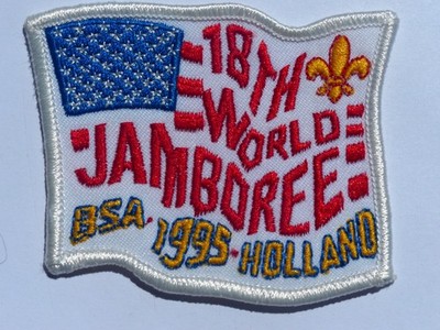 Unused 1995 18th World Jamboree Holland Boy Scout BSA Contingent Pocket Patch