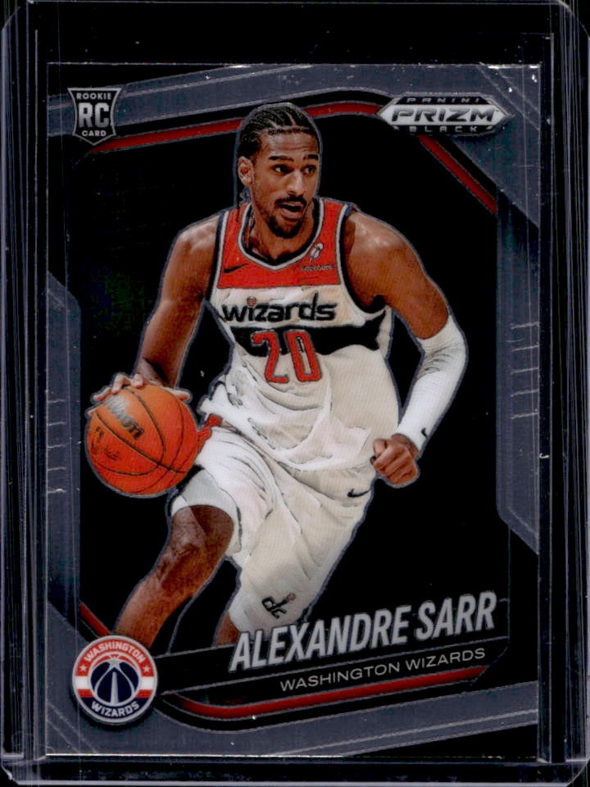2024-25 Prizm Black Alexandre Sarr RC Rookie #46 Wizards